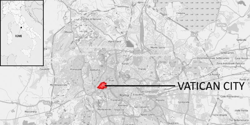 Roma ve Vatikan şehir haritası